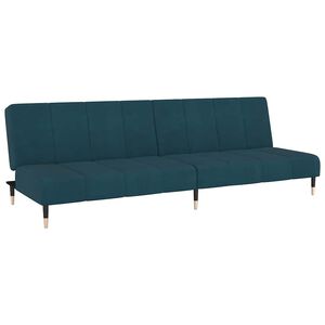 vidaXL Sof&aacute;-cama de 2 lugares veludo azul
