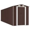 vidaXL Abrigo de jardim 192x689x223 cm a&ccedil;o galvanizado castanho-escuro
