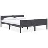 vidaXL Estrutura de cama 120x200 cm pinho maci&ccedil;o cinzento