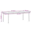 vidaXL 9 pcs conjunto jantar jardim c/ almofad&otilde;es vime PE e vidro