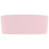 vidaXL Lavatório luxuoso redondo 40x15 cm cerâmica rosa mate