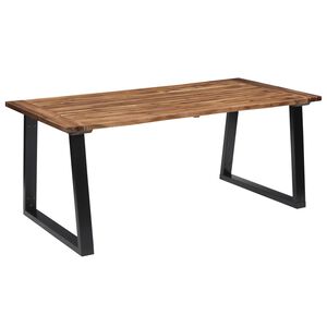 vidaXL Mesa de jantar em madeira de ac&aacute;cia maci&ccedil;a 180x90 cm