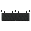 vidaXL Cabeceira Suspensa Preto 130 x 55 x 7 cm tecido