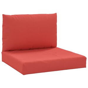 vidaXL Almofad&otilde;es p/ m&oacute;veis de paletes 2 pcs tecido oxford vermelho