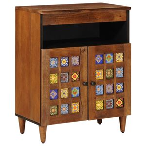 vidaXL Buffet Nogueira 60 x 33 x 75 cm Madeira de manga maci&ccedil;a