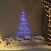 vidaXL Árvore de Natal LED com Estacas para o Solo Azul 180 cm Metal