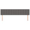 vidaXL Cabeceiras cinzento 200x5x78/88 cm couro artificial