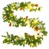 vidaXL Grinalda de Natal com luzes LED 2,7 m PVC verde