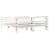 vidaXL Cama sem colch&atilde;o 200x200 cm madeira de pinho maci&ccedil;a branco