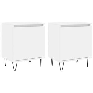 vidaXL Mesas de cabeceira 2pcs 40x30x50 cm derivados de madeira branco