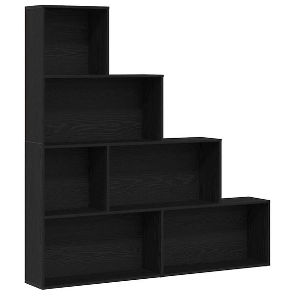 vidaXL Gabinete de Livros Carvalho Preto 155 x 24 x 160 cm