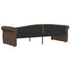 vidaXL Sof&aacute;-cama c/ colch&atilde;o e sa&iacute;da USB 90x200 cm tecido castanho