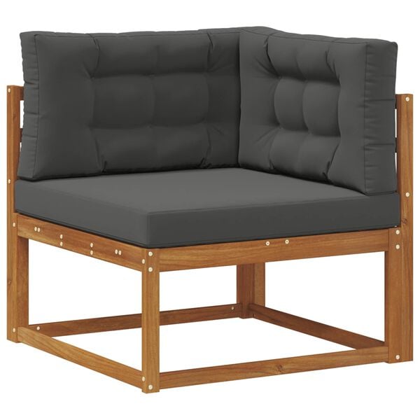 vidaXL Conjunto de Sof&aacute;s para Exterior 6 pcs Natural e Antracite