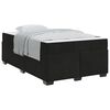 vidaXL Estrutura da Cama com colch&atilde;o Preto 120 x 200 cm tecido