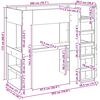 vidaXL Estrutura de Cama Loft com Mesa Madeira antiga 98.5 x 200 cm