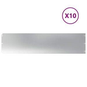 vidaXL Bordas de relvado 10 unid 25x103 cm a&ccedil;o galvanizado
