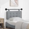 vidaXL Cabeceira Suspensa Cinzento-claro 100 x 55 x 5 cm tecido