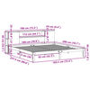 vidaXL Cama com estante sem colch&atilde;o 180x200 cm pinho maci&ccedil;o