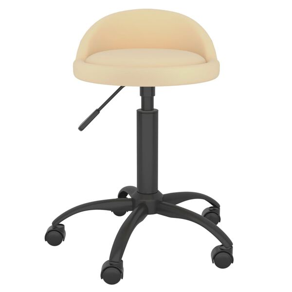 vidaXL Cadeiras de jantar girat&oacute;rias 2 pcs veludo cor creme