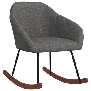 vidaXL Cadeira de baloi&ccedil;o tecido cinzento-escuro