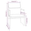 vidaXL Cadeira lounge 55x64x80 cm tecido cor creme
