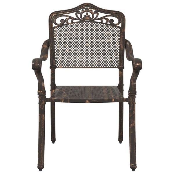 vidaXL Cadeira de Jardim 2 pcs Bronze 55 x 56.5 x 91cm Alumínio