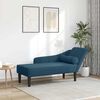 vidaXL Chaise lounge com almofad&otilde;es veludo azul