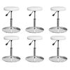 vidaXL Cadeiras de jantar 6 pcs couro artificial branco