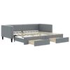 vidaXL Sof&aacute;-cama c/ gavet&atilde;o e gavetas 90x200 cm tecido cinzento-claro