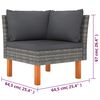 vidaXL 6 pcs conjunto lounge de jardim c/ almofad&otilde;es vime PE cinzento