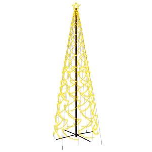 vidaXL &Aacute;rvore de Natal em cone 1400 luzes LED 160x500 cm branco quente