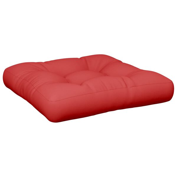 vidaXL Almofad&atilde;o para paletes 58x58x10 cm tecido vermelho