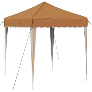 vidaXL Tenda de Festa Pop-up 195 x 195 x 245 cm Bege Tecido Oxford