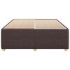 vidaXL Estrutura de cama sem colch&atilde;o 140x190 cm tecido castanho-escuro