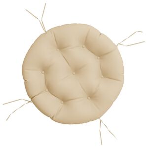 vidaXL Almofad&atilde;o redondo &Oslash; 60 x11 cm tecido oxford bege
