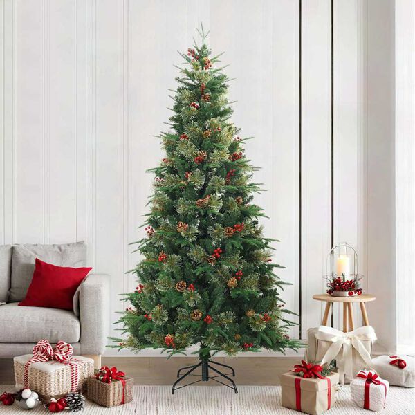 vidaXL &Aacute;rvore de Natal Articulada Artificial com suporte Verde 240 cm