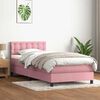 vidaXL Cama com molas/colch&atilde;o rosa 80x210 cm veludo