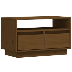 vidaXL M&oacute;vel de TV 60x35x37 cm madeira de pinho maci&ccedil;a castanho mel