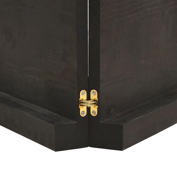 vidaXL Tampo de mesa com bordas vivas maci&ccedil;o tratado castanho-escuro