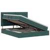 vidaXL Cama com arruma&ccedil;&atilde;o e colch&atilde;o Verde-Escuro 140 x 200 cm Veludo