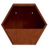 vidaXL Vasos/floreiras de parede 2 pcs a&ccedil;o corten cor enferrujado
