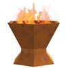 vidaXL Fire Pit Castanho 50 x 50 x 40 cm Aço