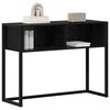 vidaXL Mesa de apoio com armazenamento Carvalho Preto 100 x 36 x 75 cm