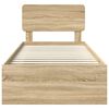 vidaXL Estrutura da Cama com cabeceira Carvalho Sonoma 75 x 190 cm