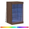 vidaXL Aparador com luzes LED 41x37x67 cm carvalho castanho