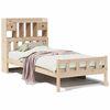 vidaXL Cama com estante sem colch&atilde;o 100x200 cm pinho maci&ccedil;o