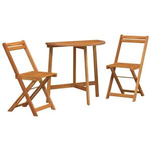 vidaXL Conjunto bistro 3 pcs &Oacute;leo Natural Madeira S&oacute;lida de Ac&aacute;cia