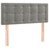 vidaXL Cabeceira de cama c/ luzes LED tecido 90x5x78/88 cm cinza-claro