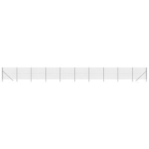 vidaXL Cerca de malha de arame 2,2x25 m a&ccedil;o galvanizado antracite