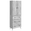 vidaXL Conjunto de Gabinete 2 pcs Sonoma cinzento 66 x 34,5 x 90 cm